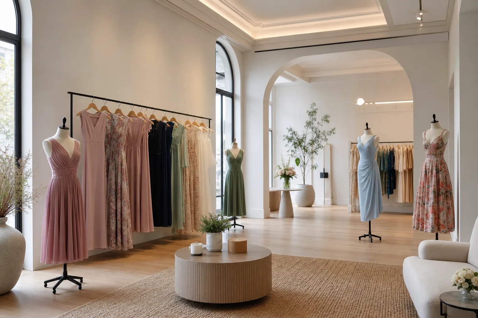 NewWay dress showroom — women's dresses on display