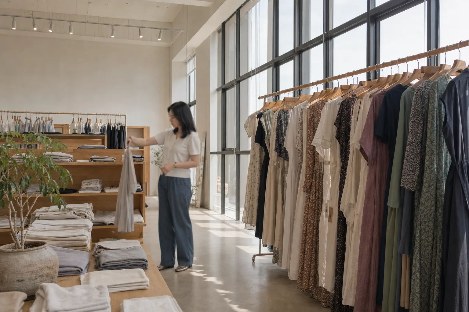 NewWay dress showroom — women's dresses on display