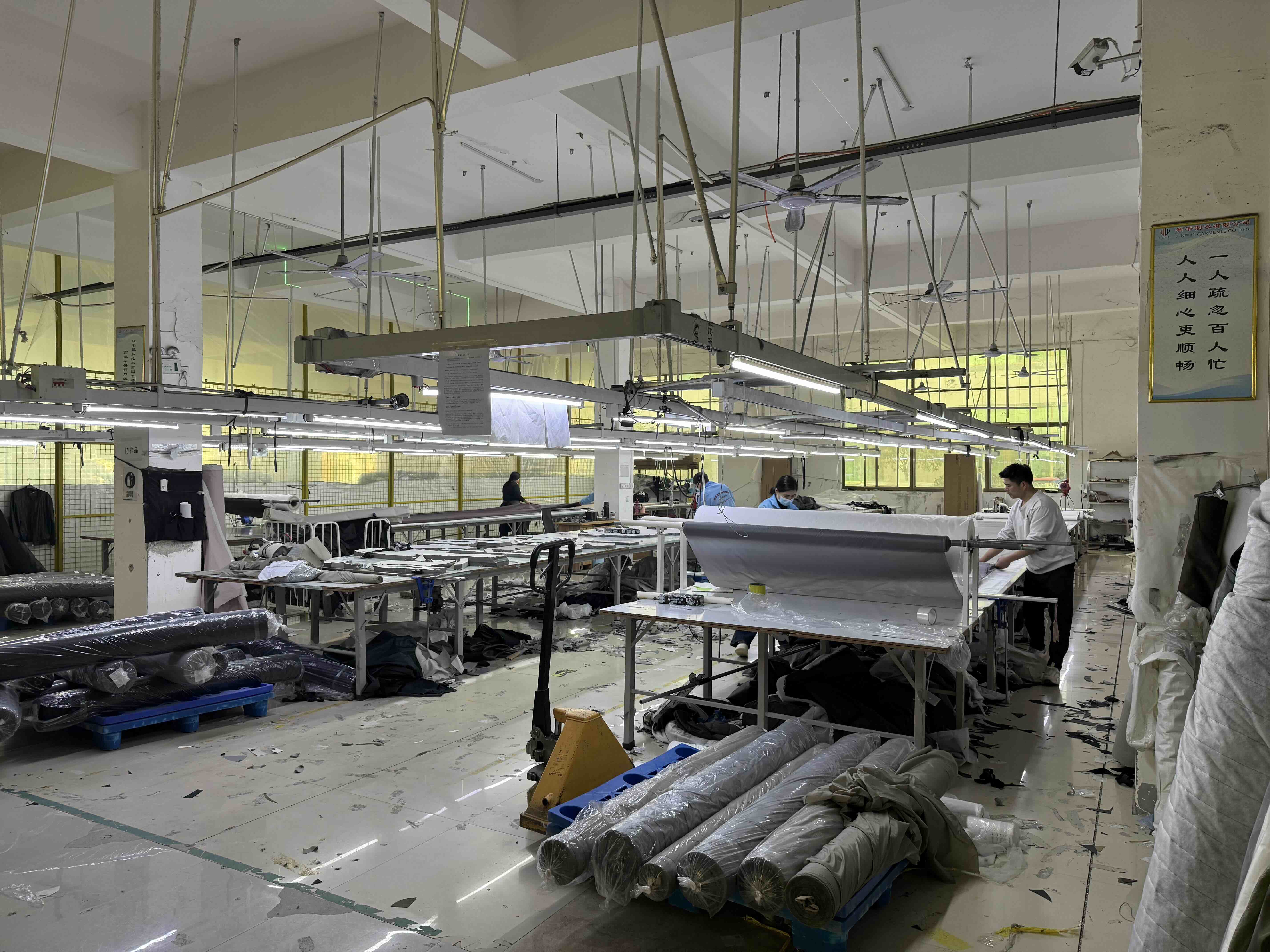 NewWay garment cutting floor in Zhejiang, China