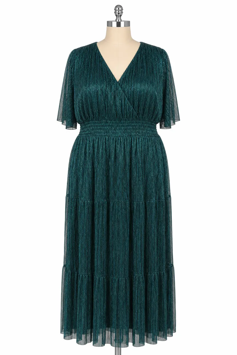 Emerald Green Midi Dress — view 1