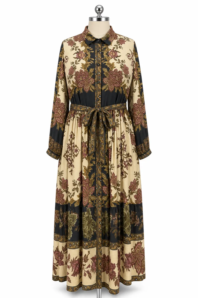 Sadie Maxi Shirt Dress — view 1