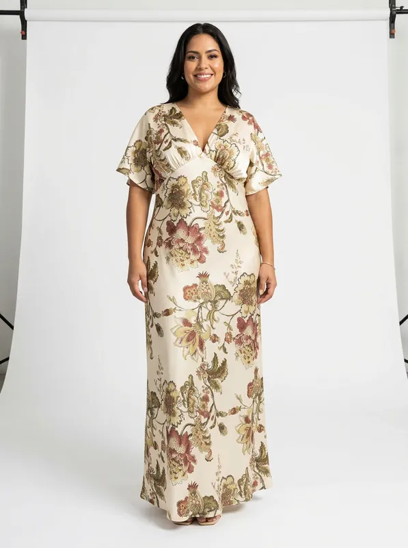 Digital Print Maxi Dress