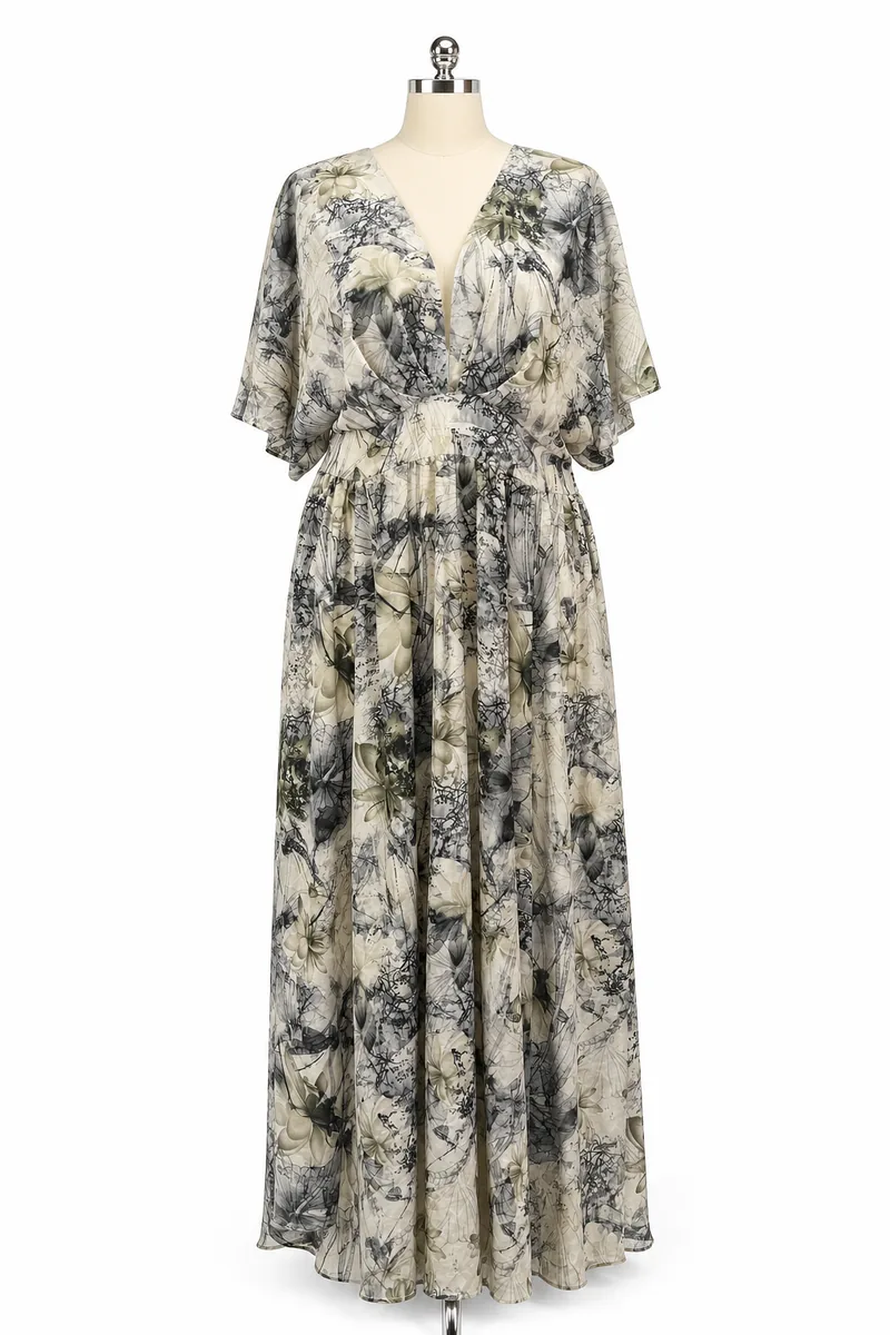 Floral Digital Print Maxi Dress — view 1