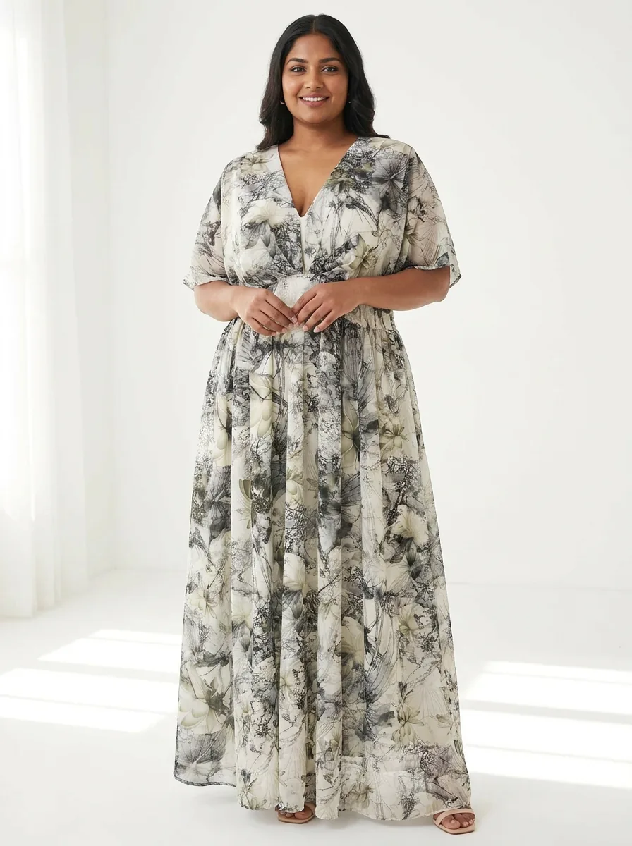 Floral Digital Print Maxi Dress — view 2