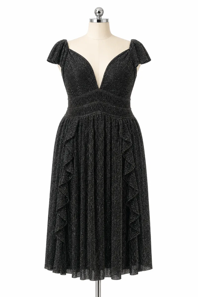 Solid Color Midi Dress — view 1