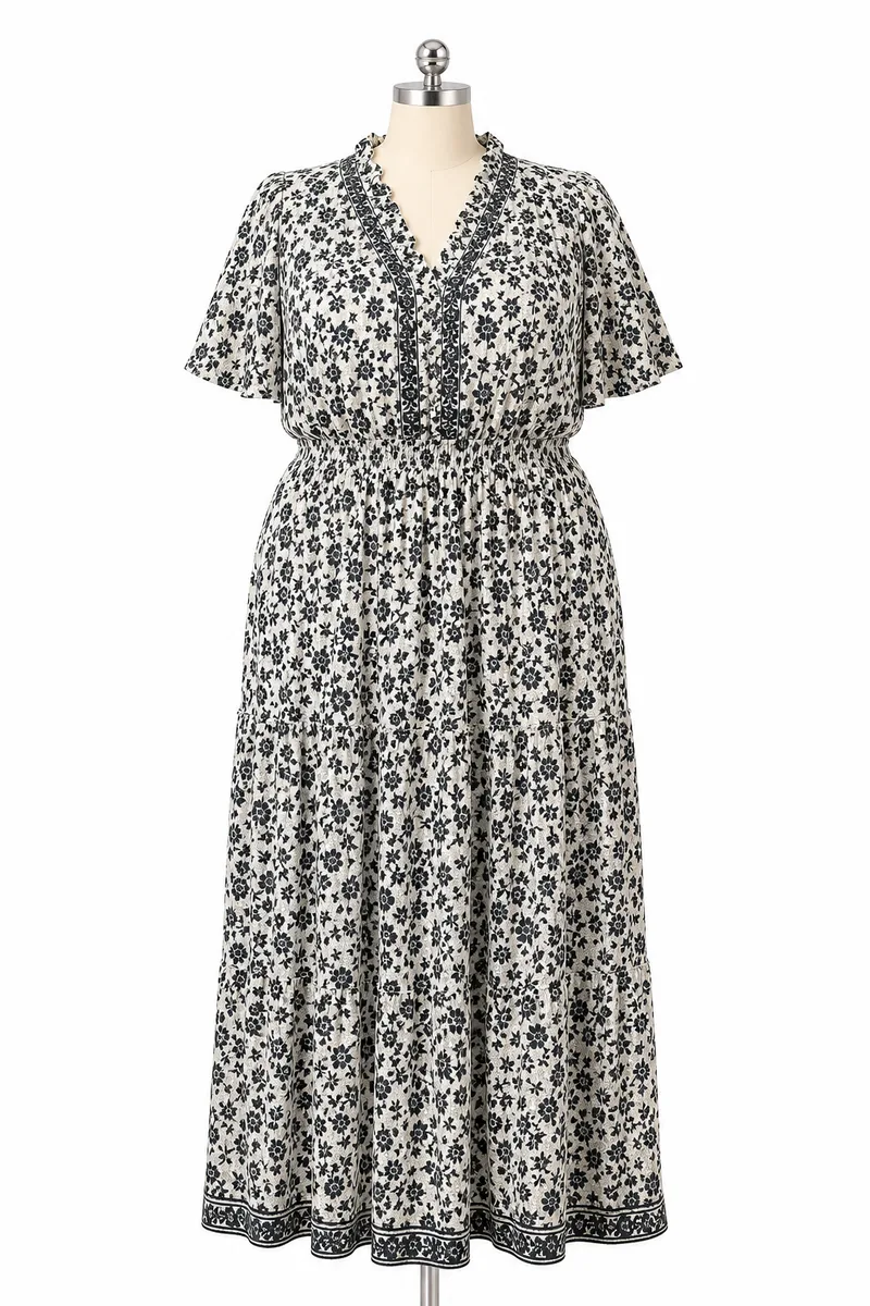 Digital Print Maxi Dress — view 1