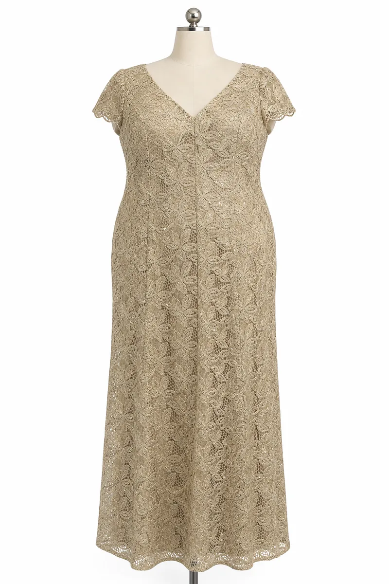 Faux Embroidery Print Maxi Dress — view 1