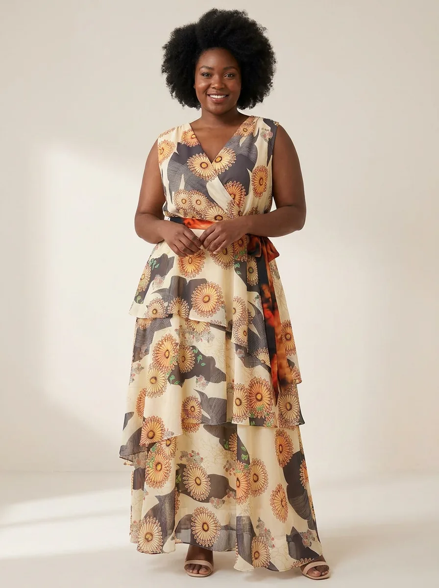 Chiffon Digital Print Maxi Dress — view 2