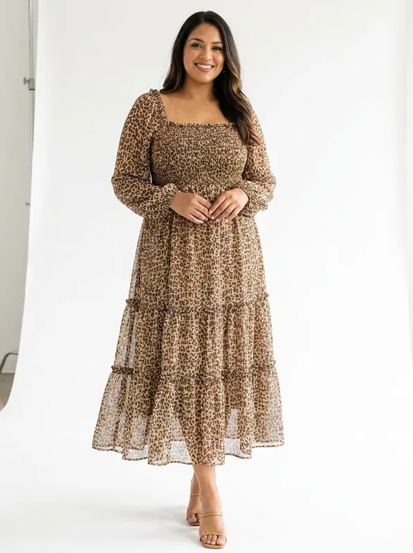 Chiffon Digital Print Maxi Dress