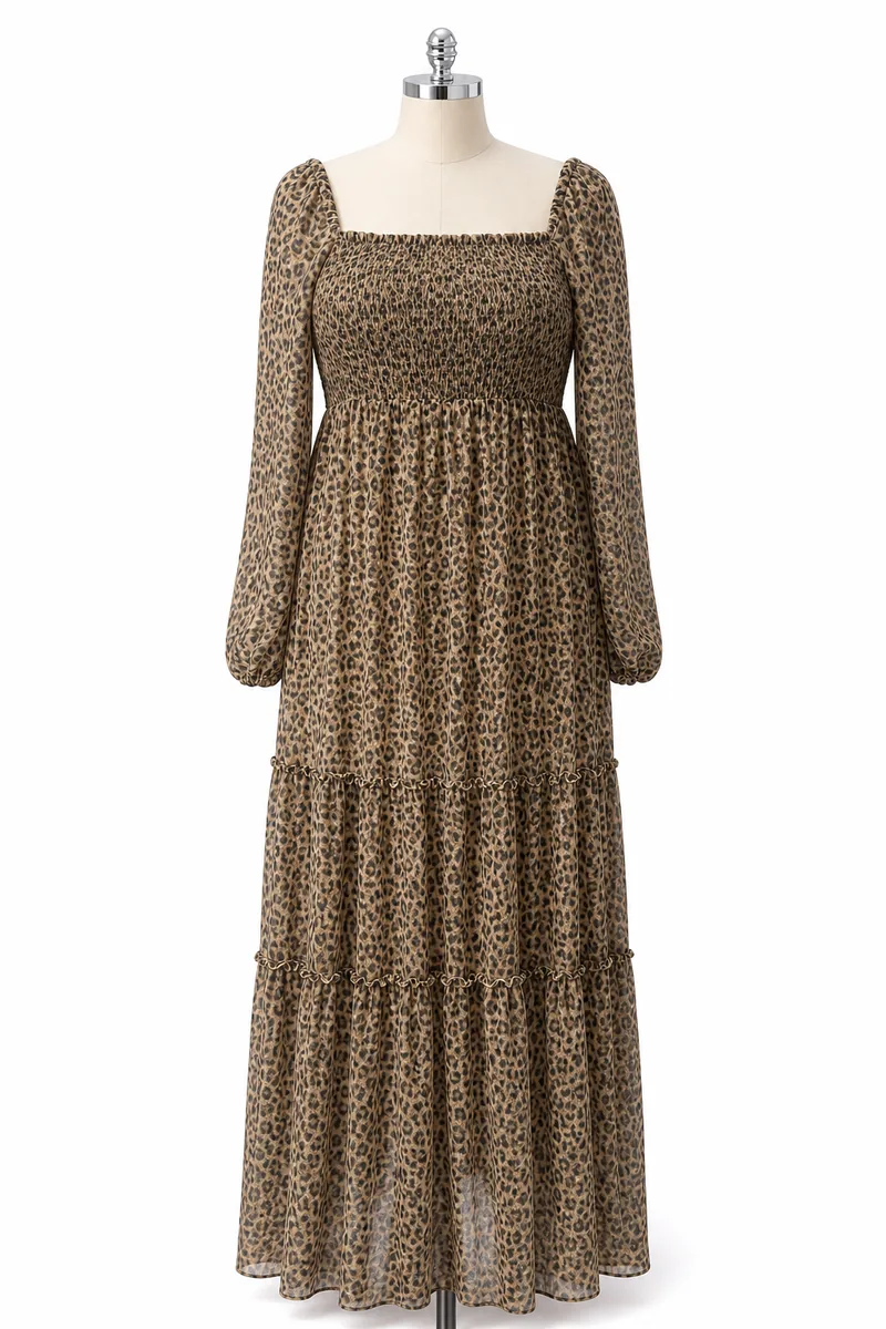 Chiffon Digital Print Maxi Dress — view 1