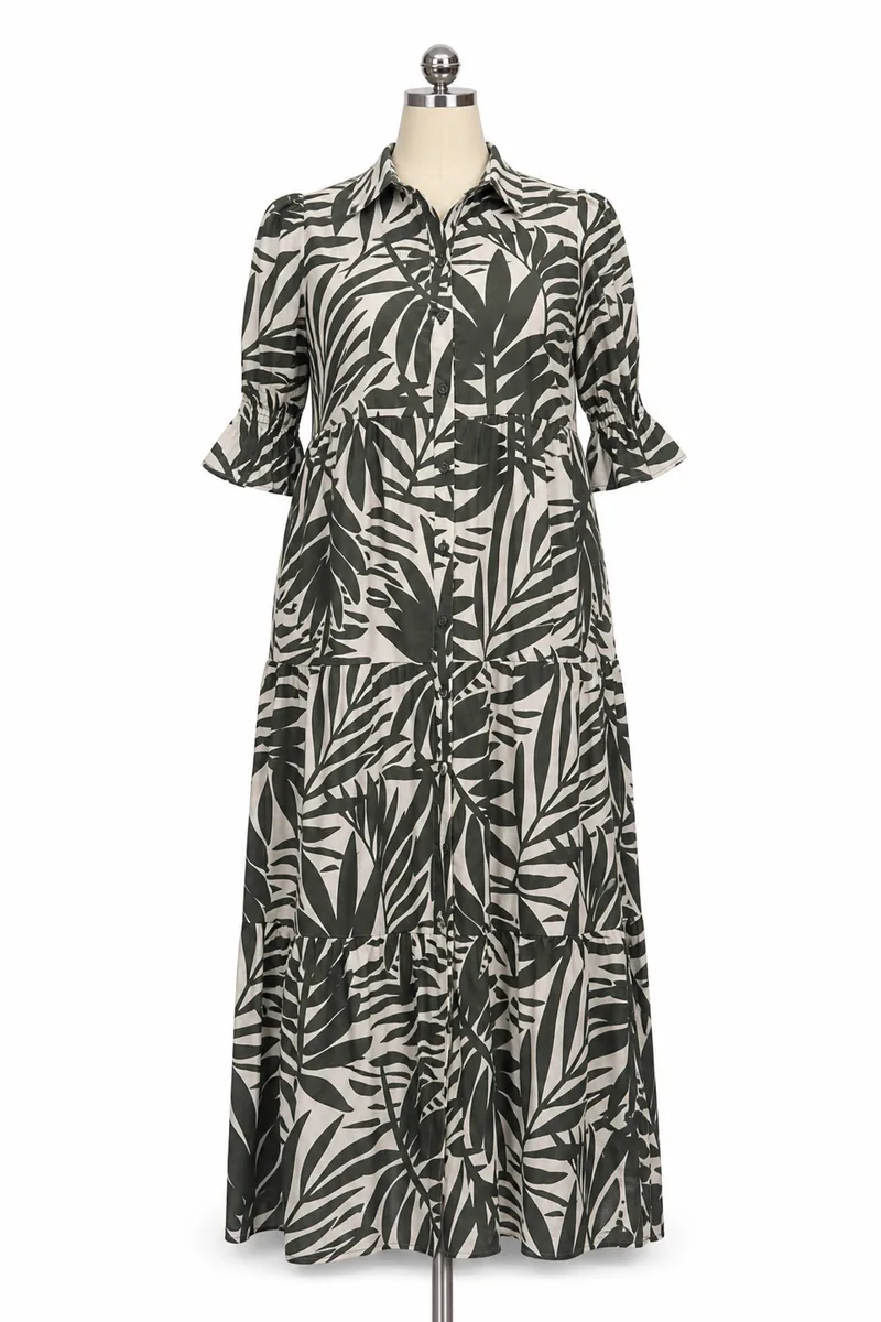 White Cotton Voile Maxi Dress — view 1