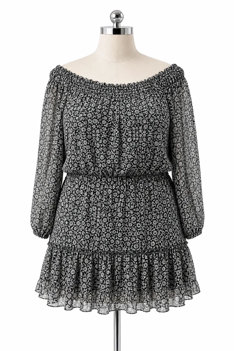 Chiffon Digital Print Maxi Dress — view 1