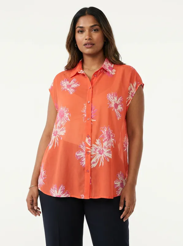 Chiffon Digital Print Maxi Dress