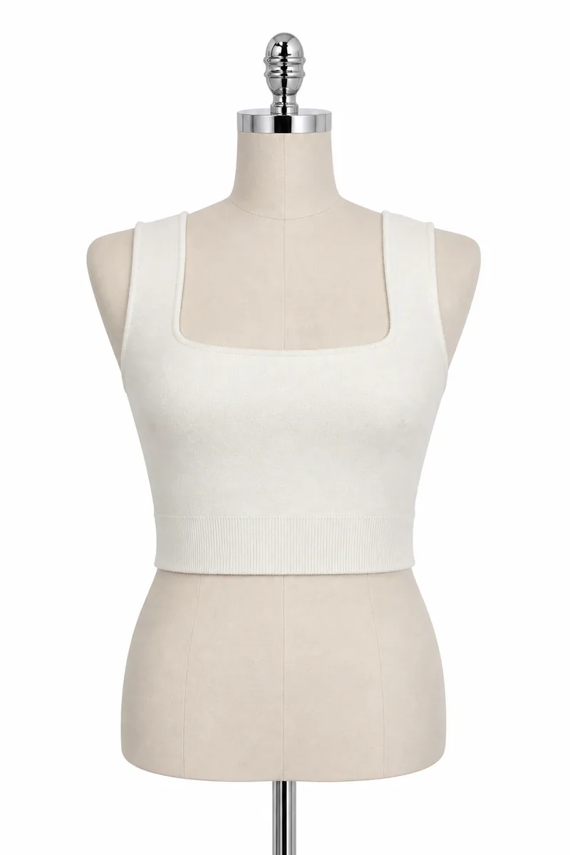 Solid Knit Crop Top — view 1