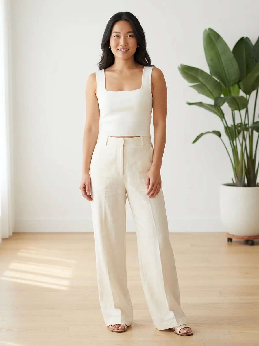 Solid Knit Crop Top — view 2