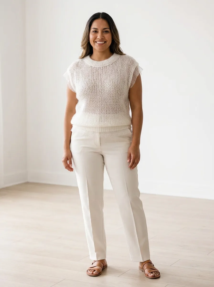 White/cream Mohair Sweater — view 2