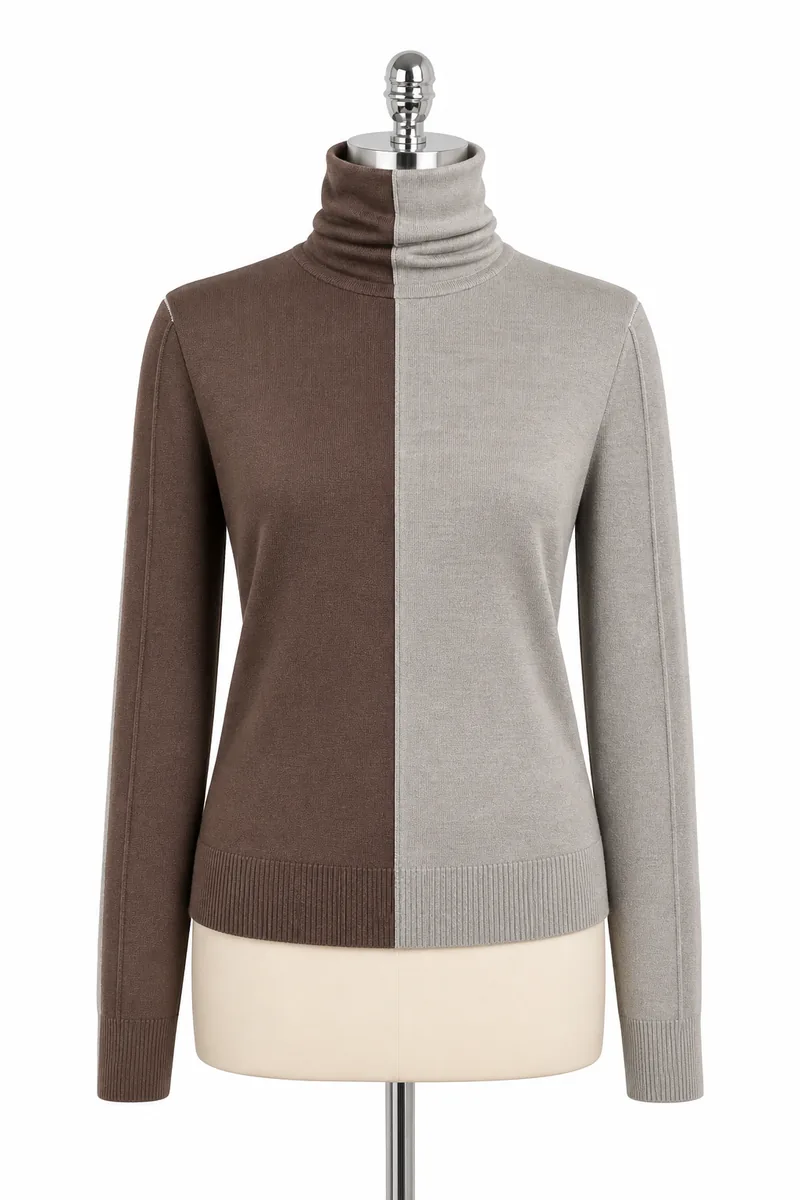 Grey Turtleneck Sweater — view 2