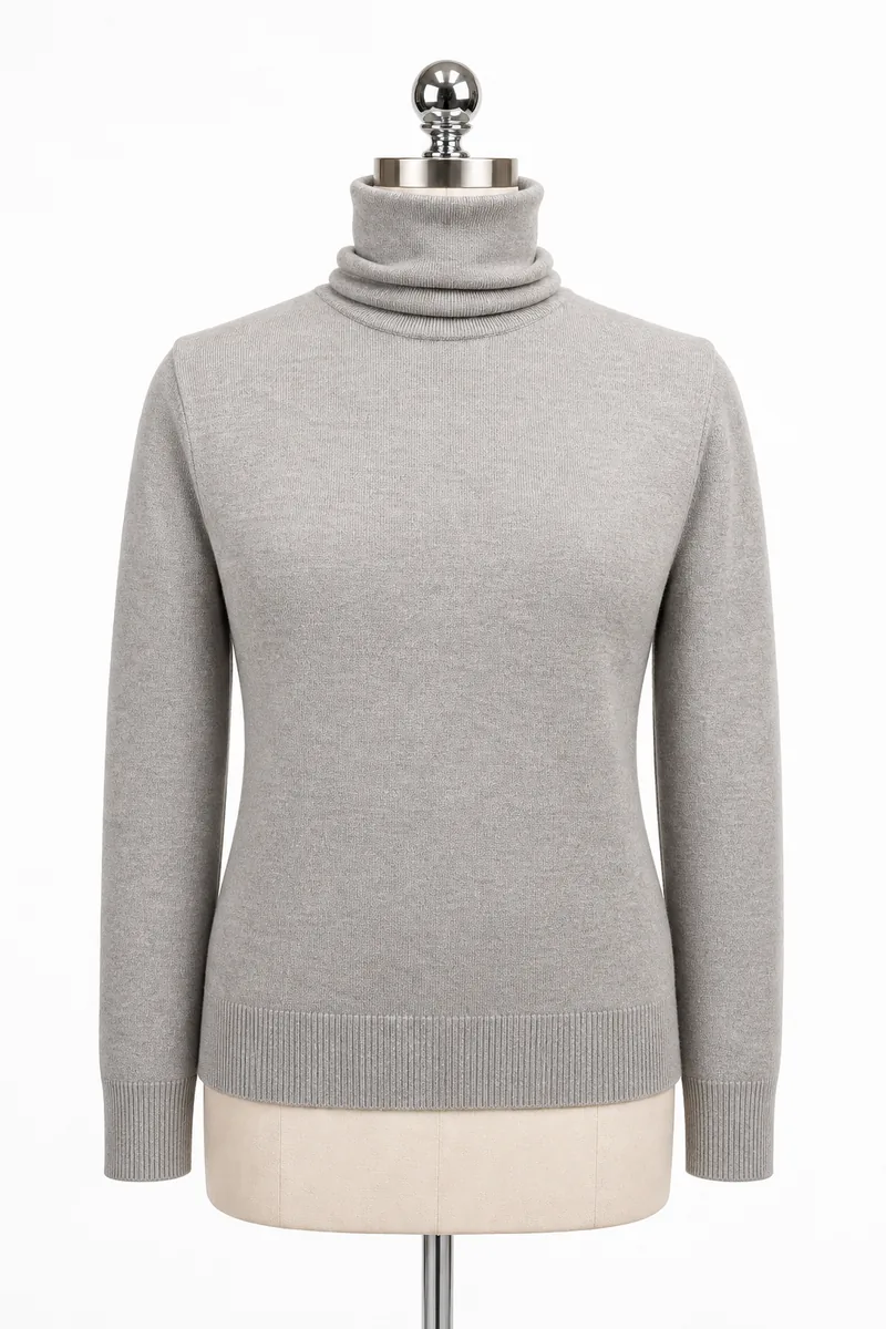 Grey Turtleneck Sweater — view 1