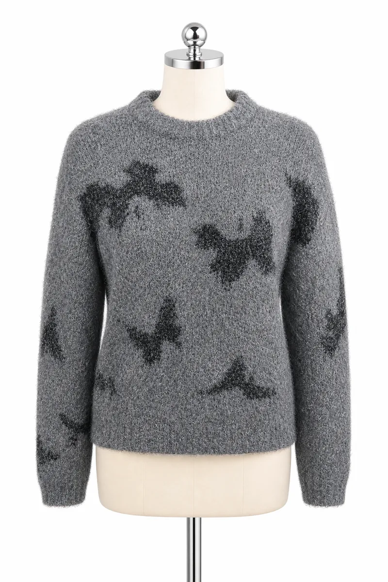 Dark Grey Mohair Sweater — view 1