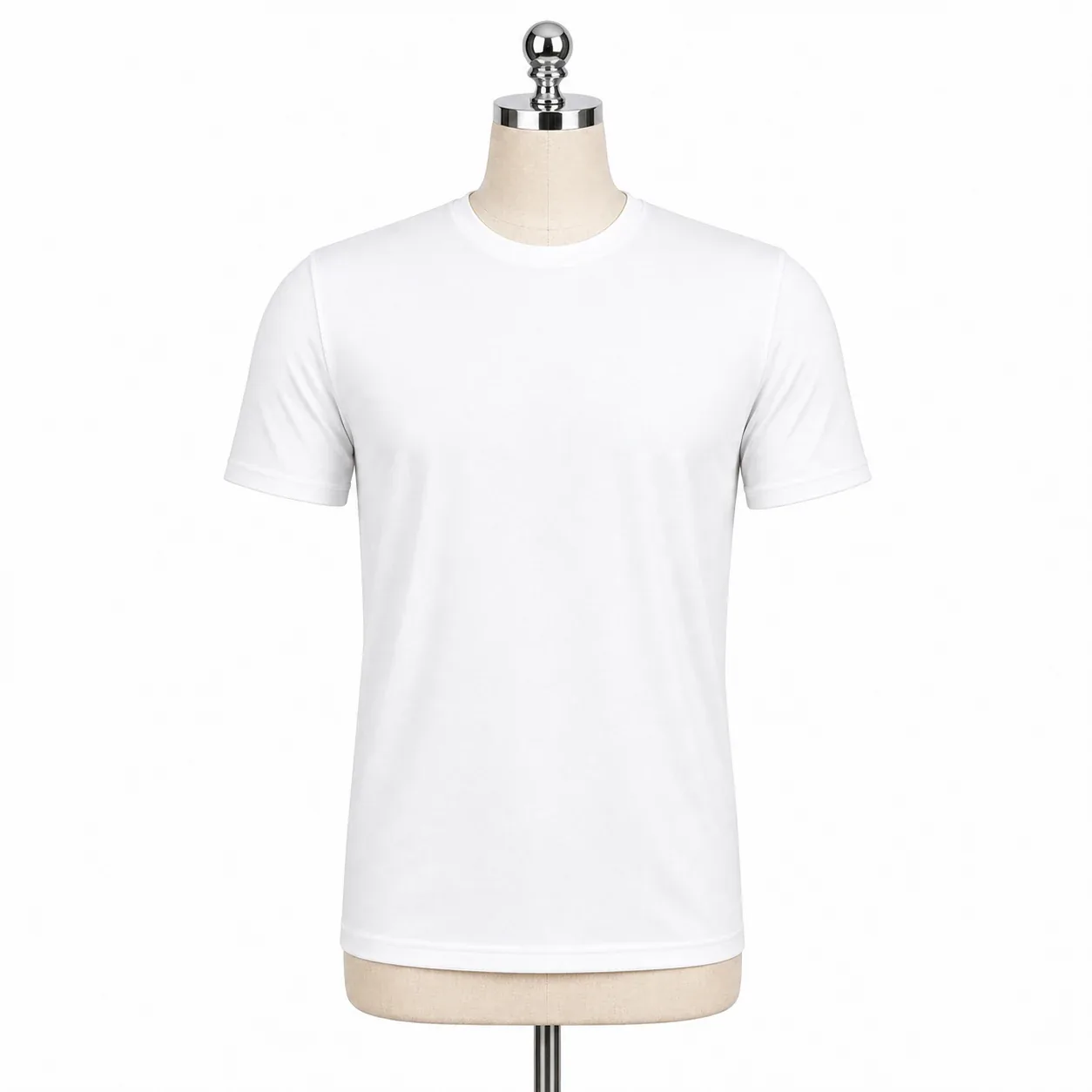 Men’s Fitted White Athletic Tee
